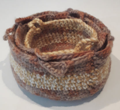 Storage Baskets (Brown & Gold)