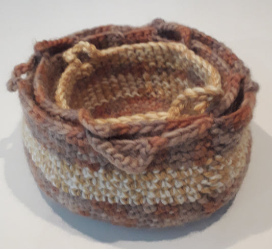 Storage Baskets (Brown & Gold)