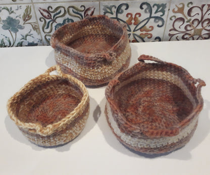Storage Baskets (Brown & Gold)